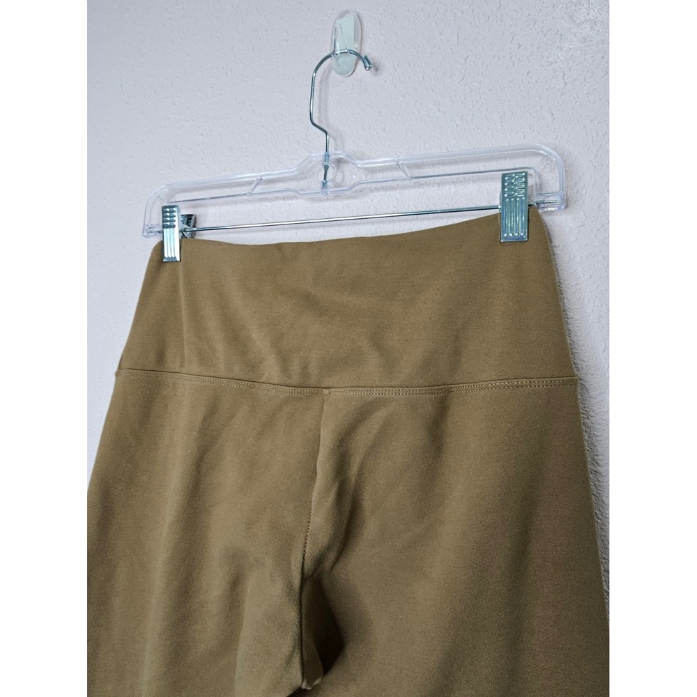 Lysse Womens High Waist Front Seam Leggings Olive Brown Stretch Pants Size M - Picture 5 of 9